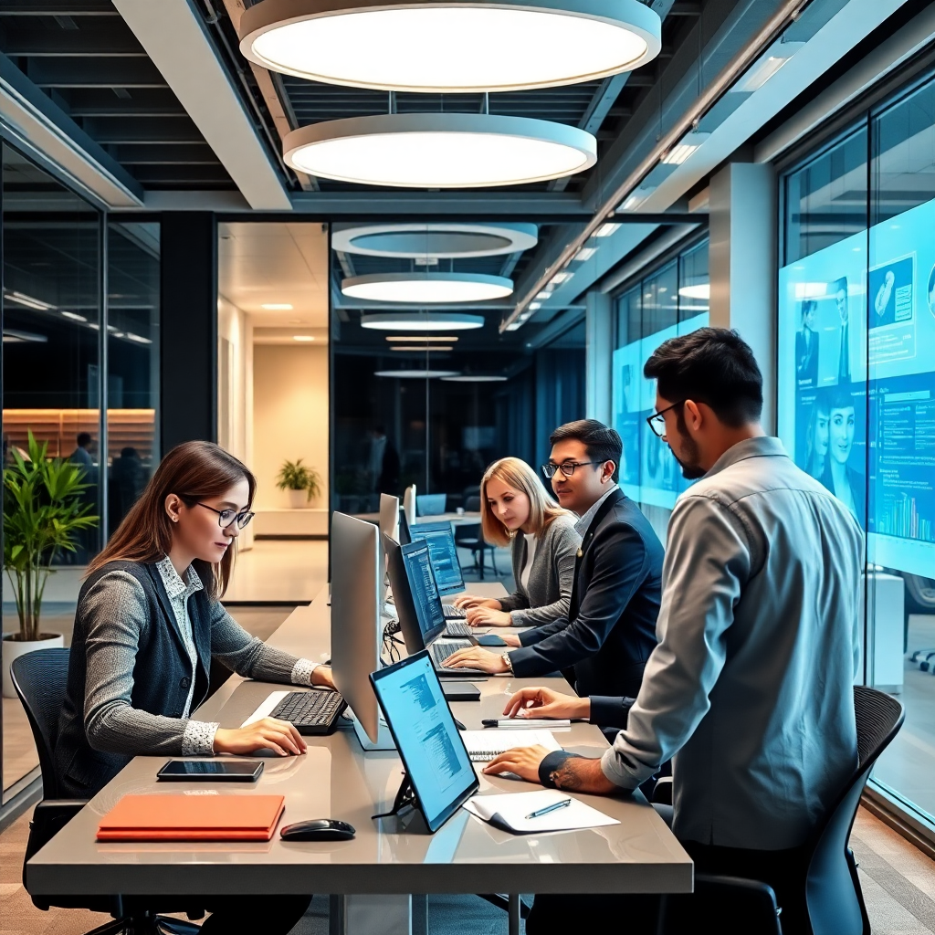 DSHG Sonic team working in modern office